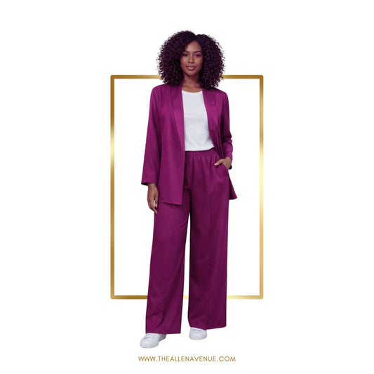 Magenta Matching Pants Set