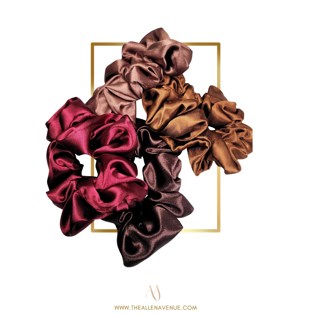 Autumn Silk Scrunchie Set