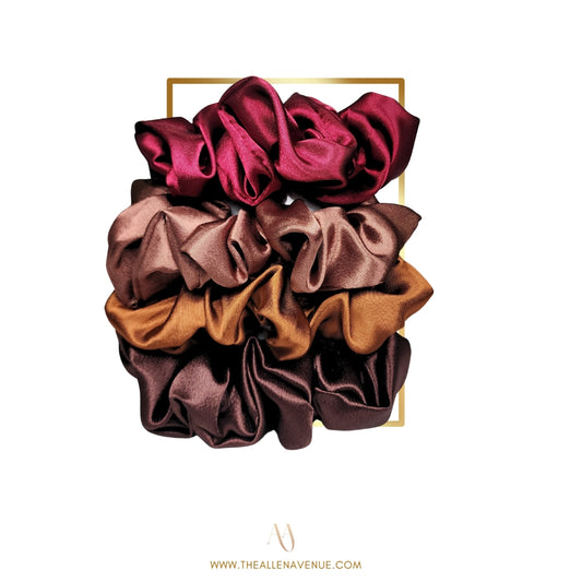Autumn Silk Scrunchie Set