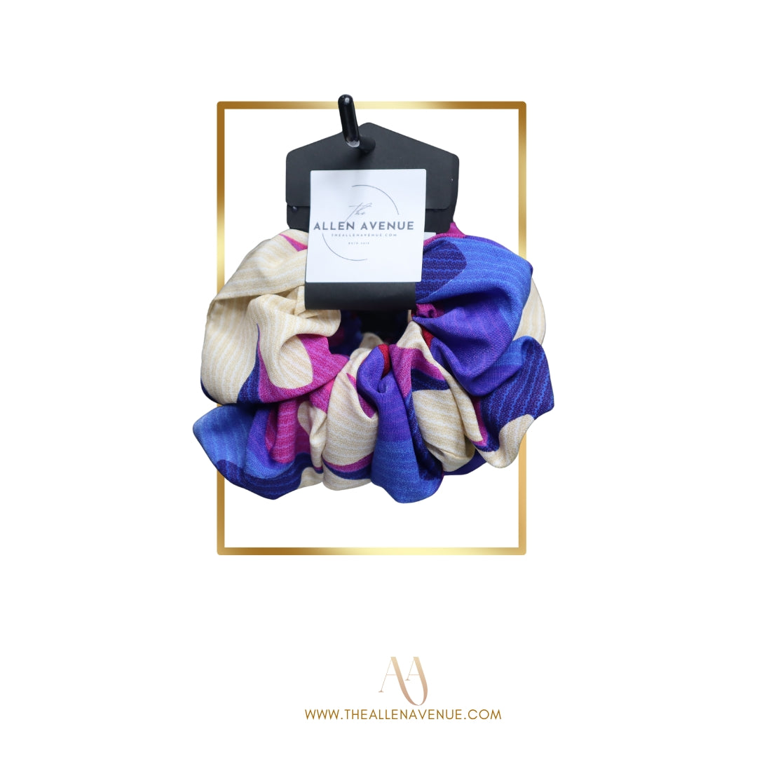 Blue Cherry Hair Scrunchie
