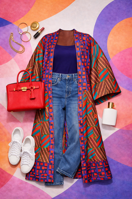 Makena Ankara Kimono