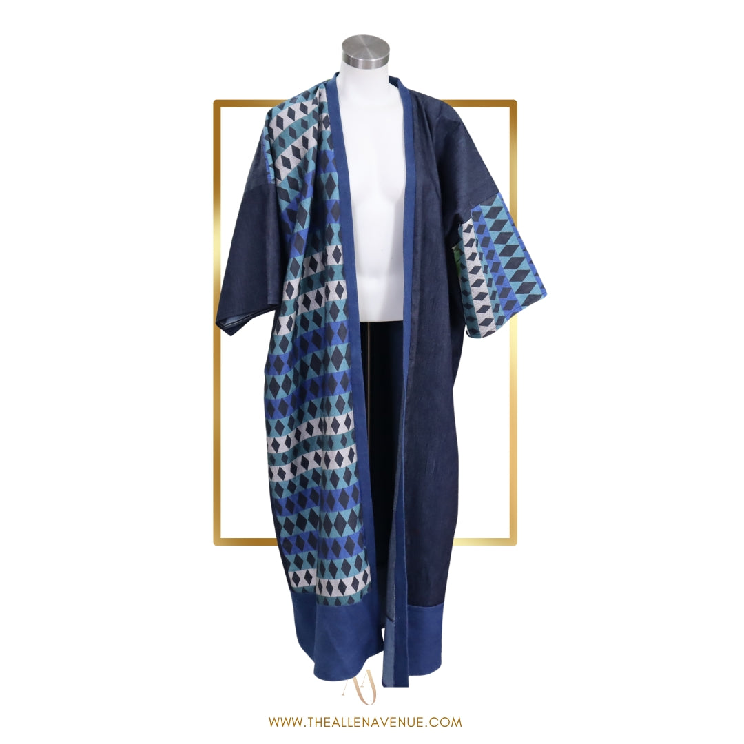 Diamond Edge Denim Kimono Jacket