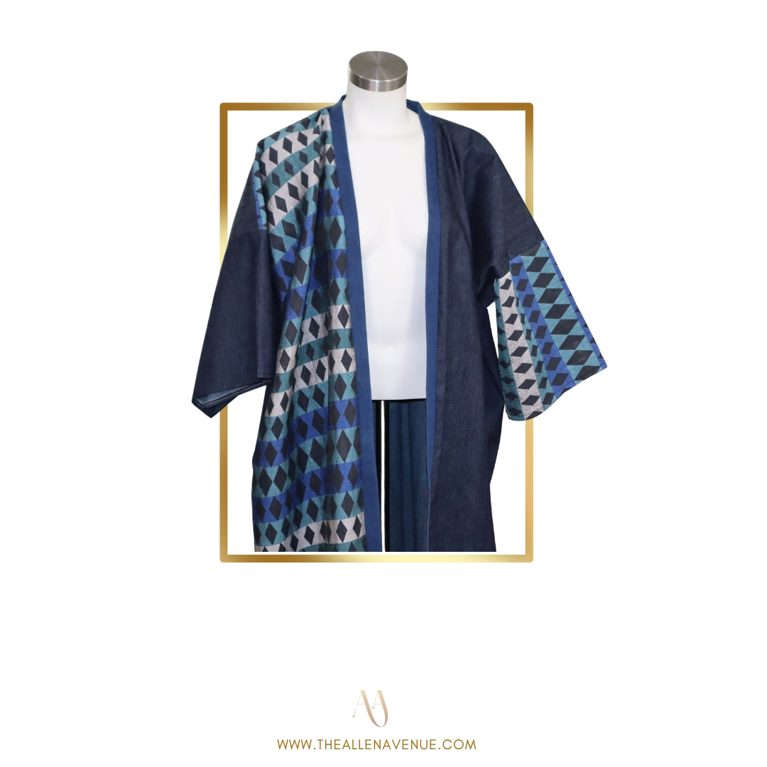 Diamond Edge Denim Kimono Jacket