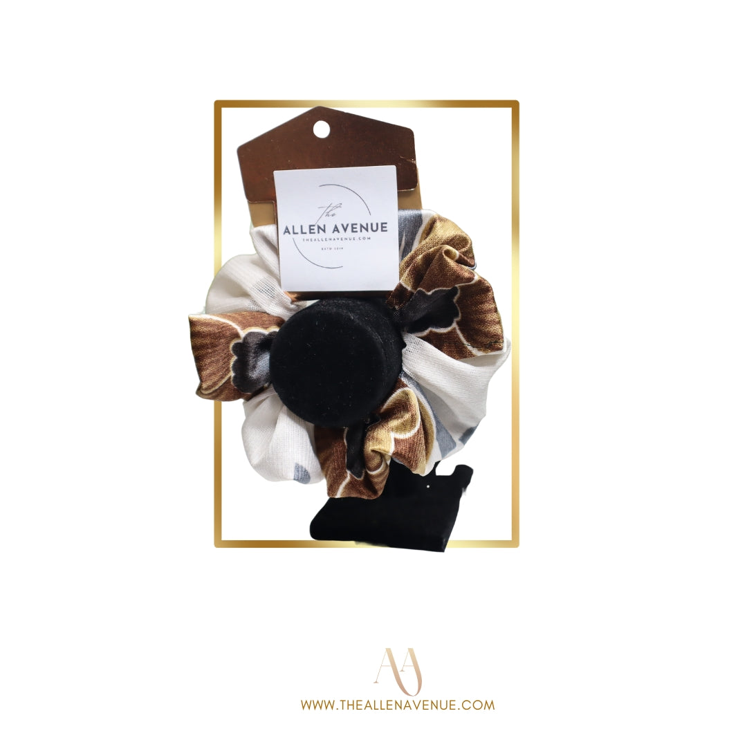 Ebony & Ivory Hair Scrunchie