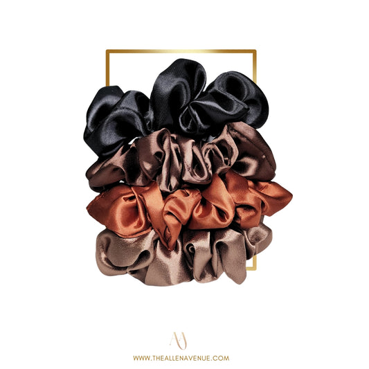 Ginger Silk Scrunchie Set
