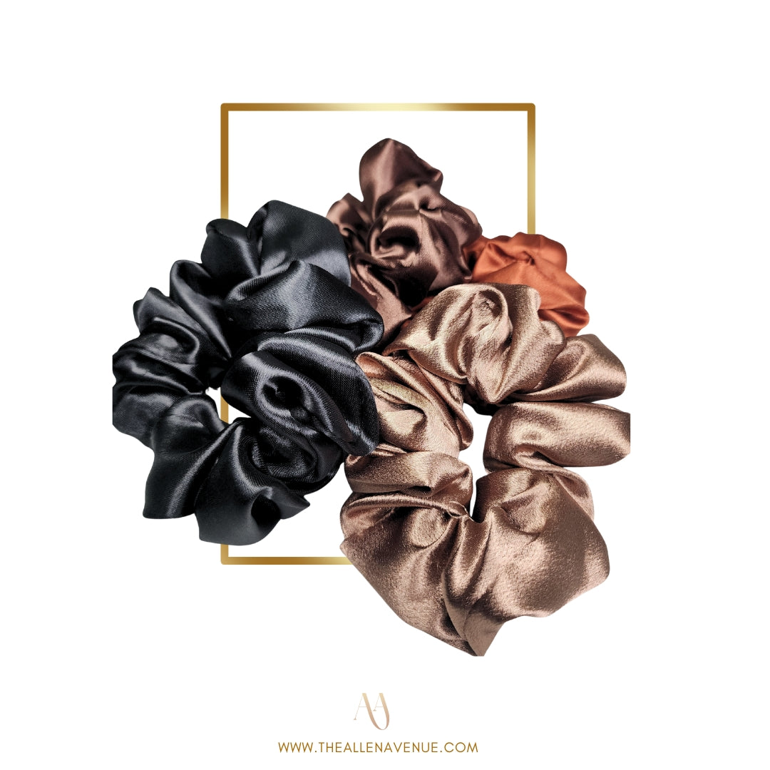 Ginger Silk Scrunchie Set