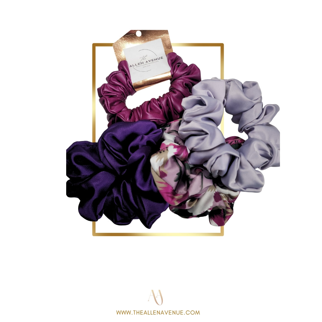 Heather Silk Scrunchie Set
