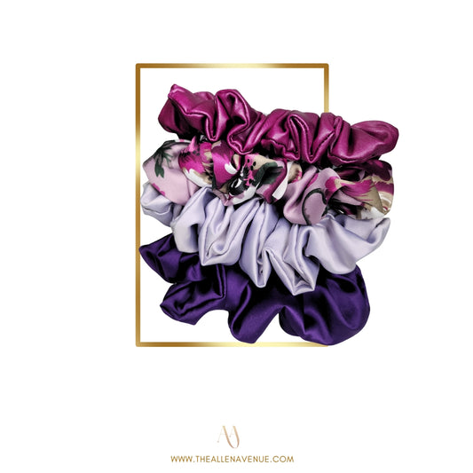 Heather Satin Scrunchie Set