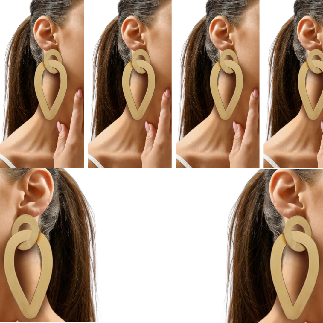 Oversized Gold Droplet Earring