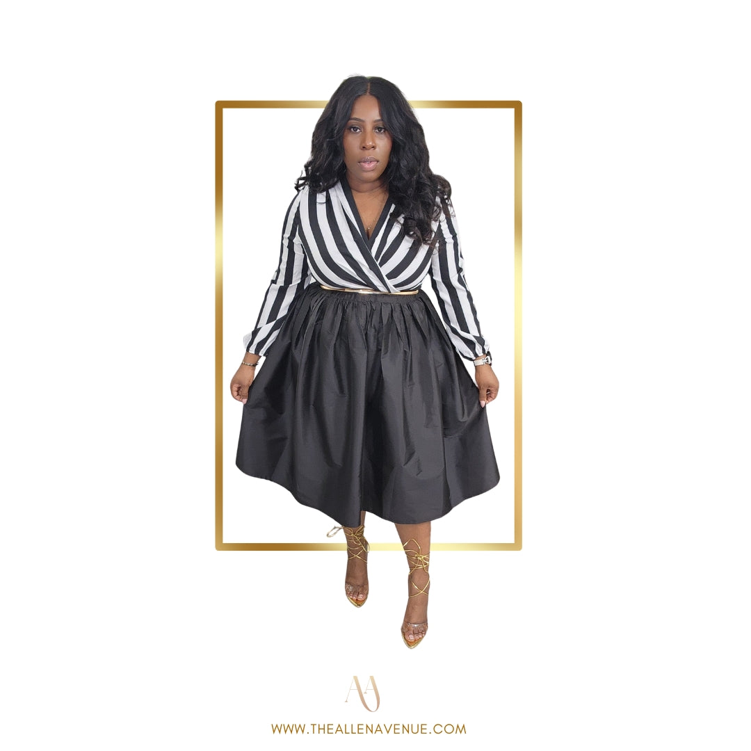 Midnight Grace Pleated Skirt