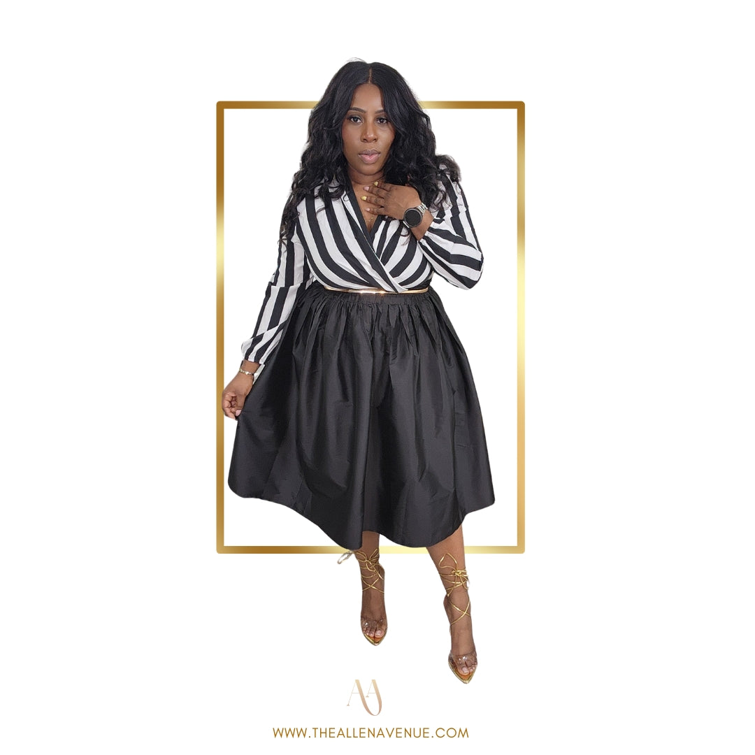 Midnight Grace Pleated Skirt