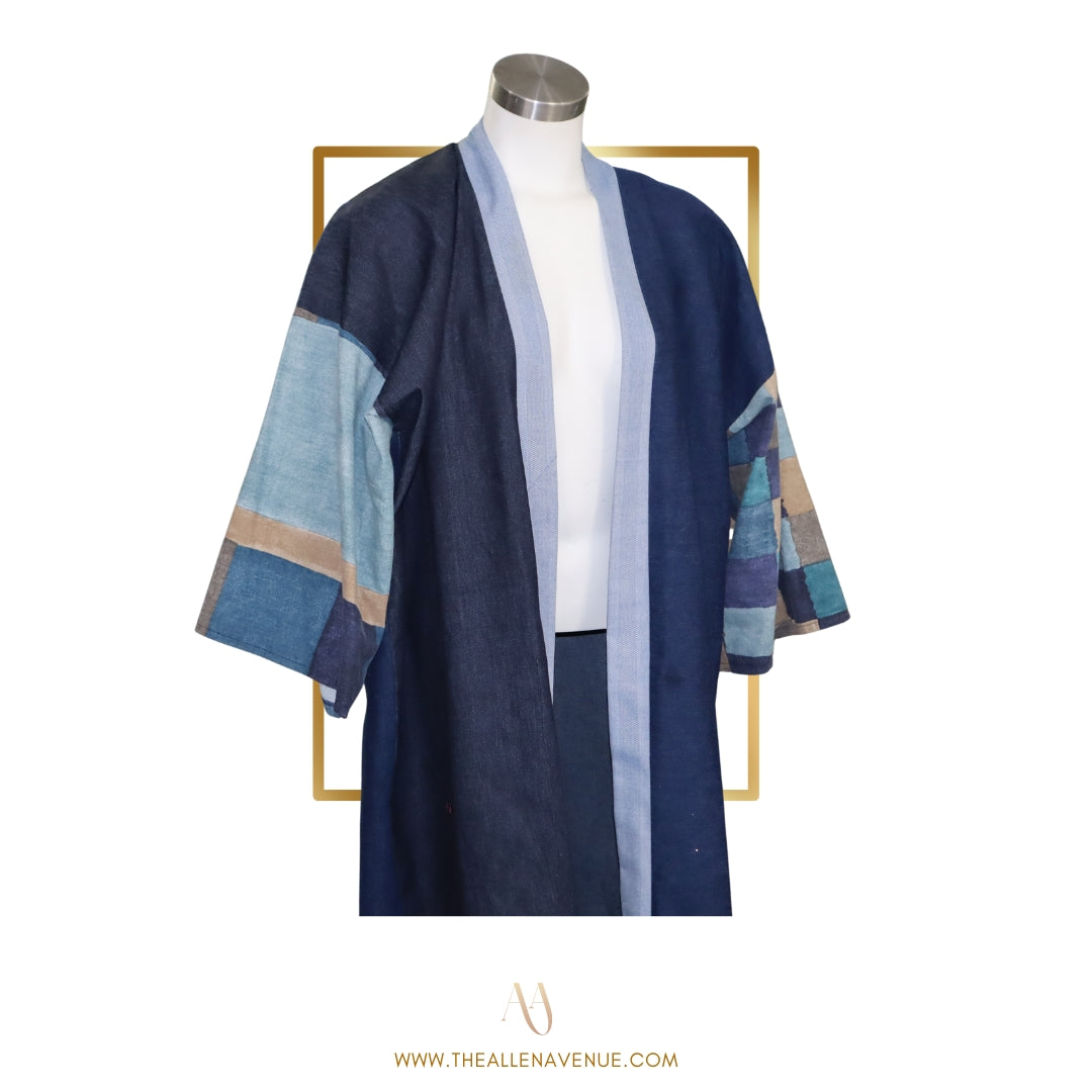 Denim Fusion Kimono Jacket
