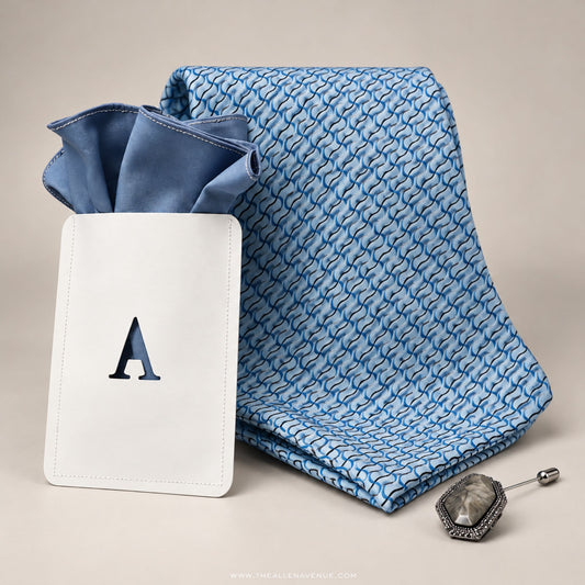 The Westbrook Blue Ascot Set