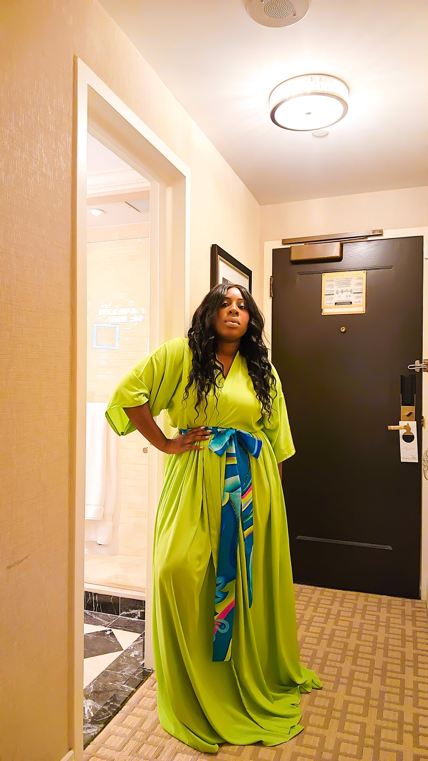 She's Courageous Long Wrap Dress