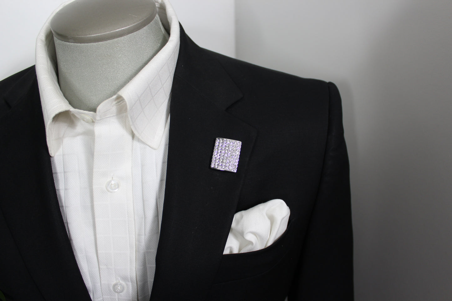 Diamond Squares Lapel Pin