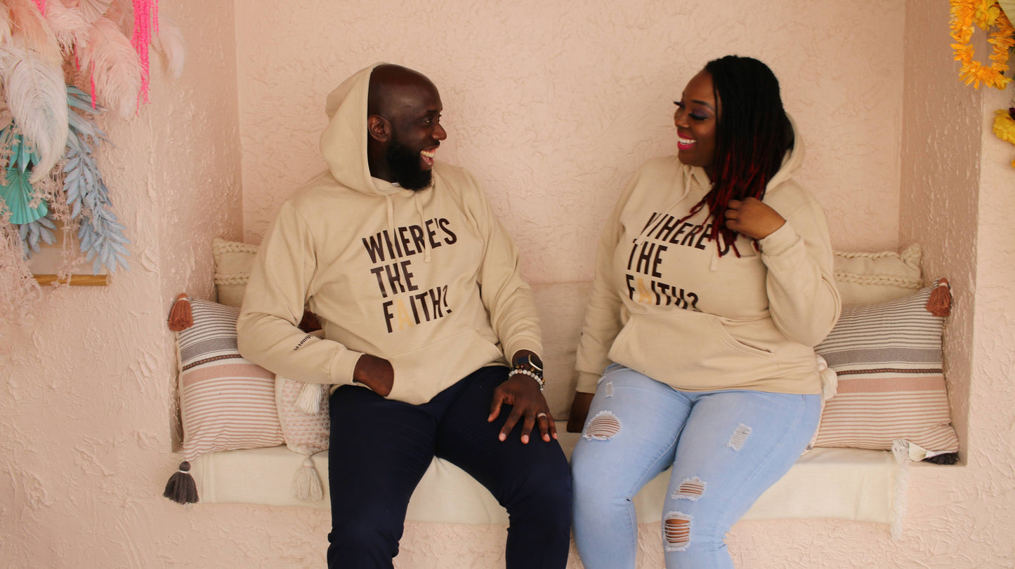 Where's The Faith? Unisex Hoodie - Sand