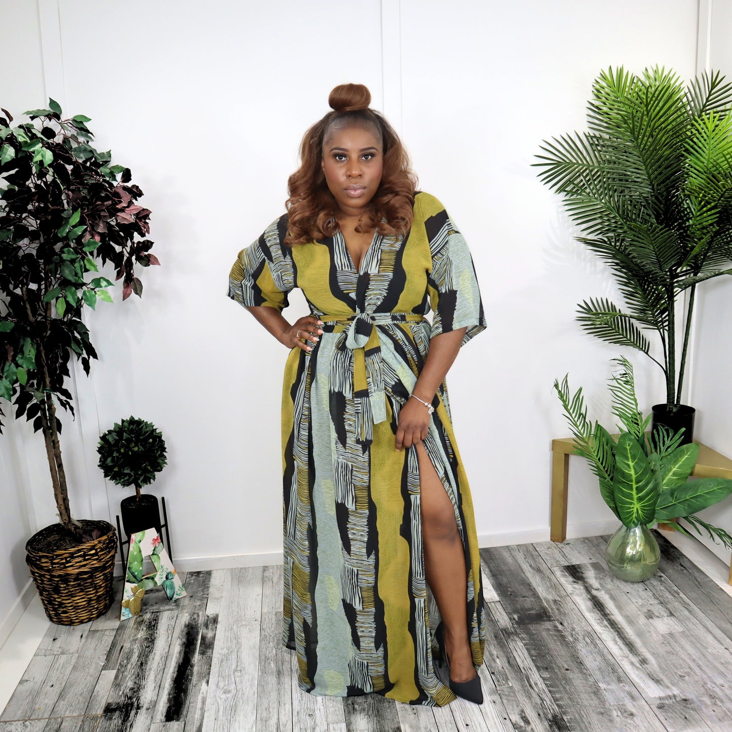 Sunset Long Wrap Dress