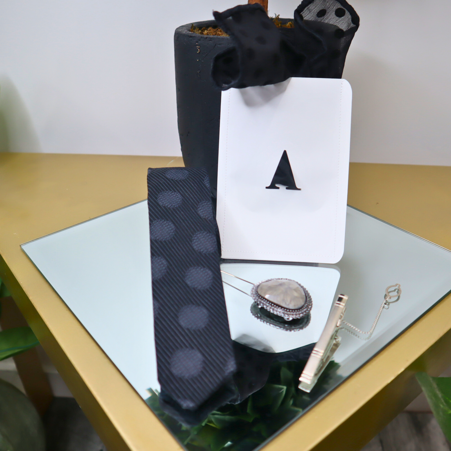 Black Sable Necktie Set