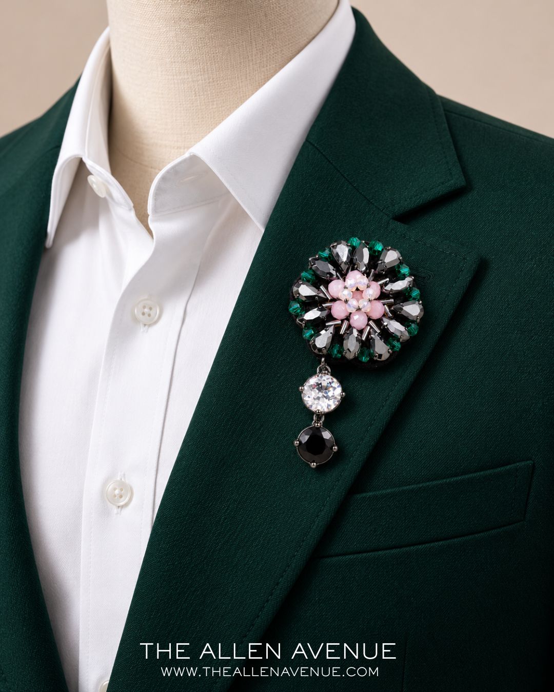 The Emerald Bloom Lapel Pin