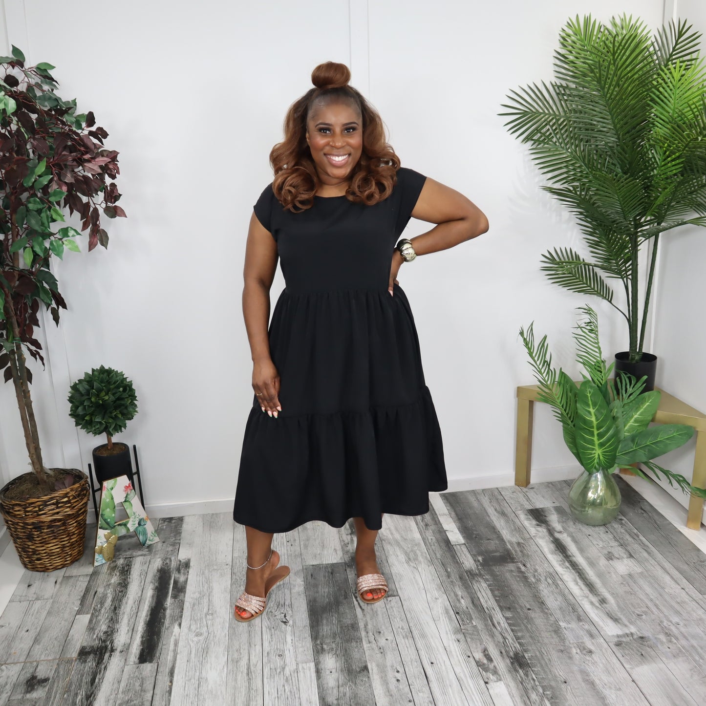 Nightfall Midi Tier Dress