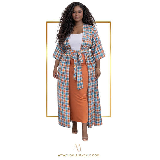 Tangerine & Tide Wrap Kimono Dress