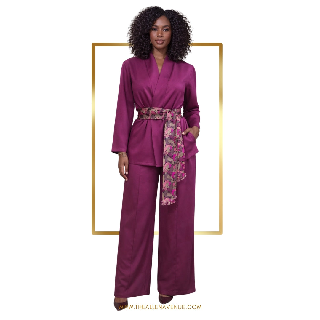 Magenta Matching Pants Set