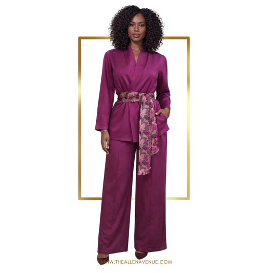 Magenta Matching Pants Set