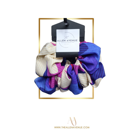 Blue Cherry Hair Scrunchie