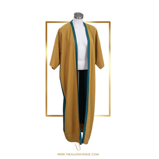 Mustard Teal Kimono Jacket