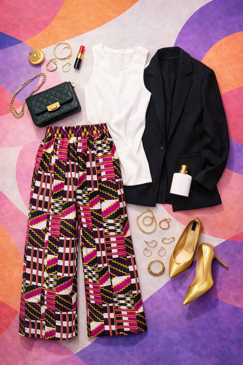 Nala Ankara High-Waist Wide Leg Pants