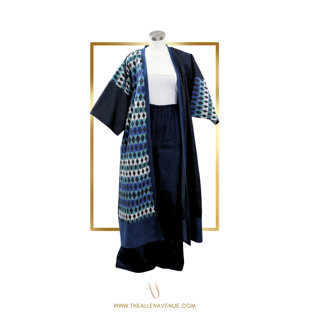 Diamond Edge Denim Kimono Jacket