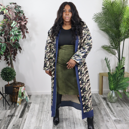 Denim Army Kimono Jacket