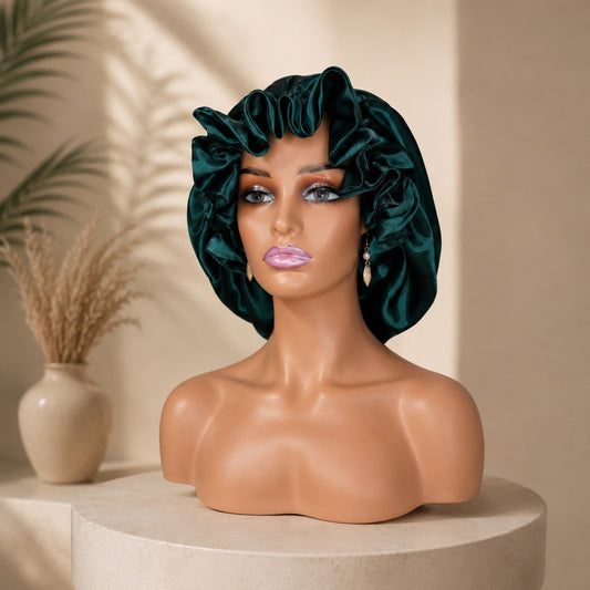 Emerald Luxe Double Lined Satin Bonnet