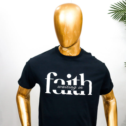 Men's Waiting in Faith T-Shirt - Black