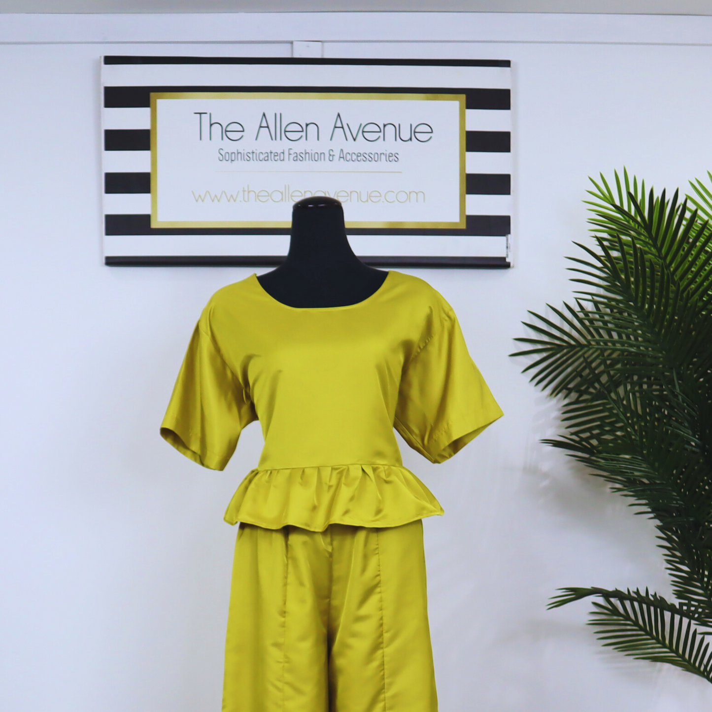 Golden Ray Crop Top with Frill