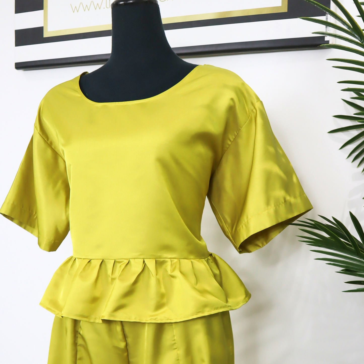 Golden Ray Crop Top with Frill