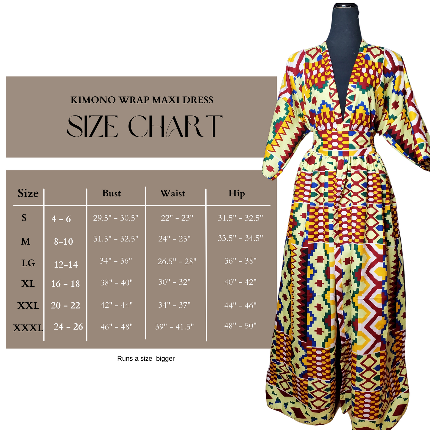 Sunset Long Wrap Dress