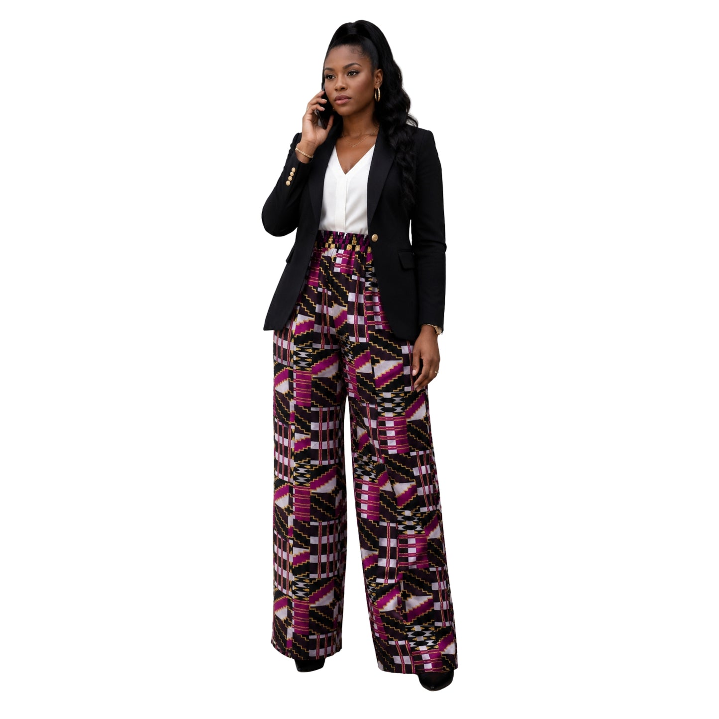 Nala Ankara High-Waist Wide Leg Pants