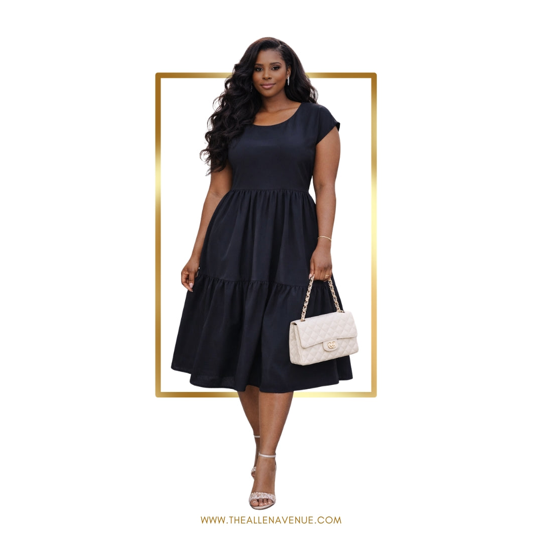 Nightfall Midi Tier Dress