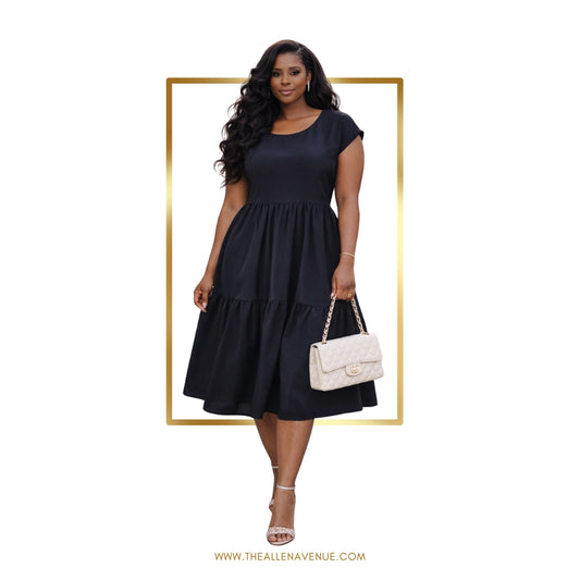 Nightfall Midi Tier Dress