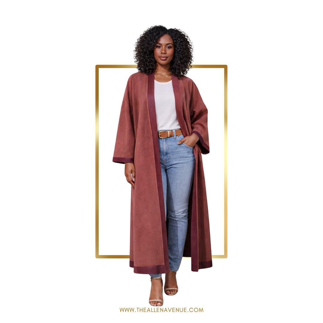 Rose Gold Suede Kimono – The Allen Avenue