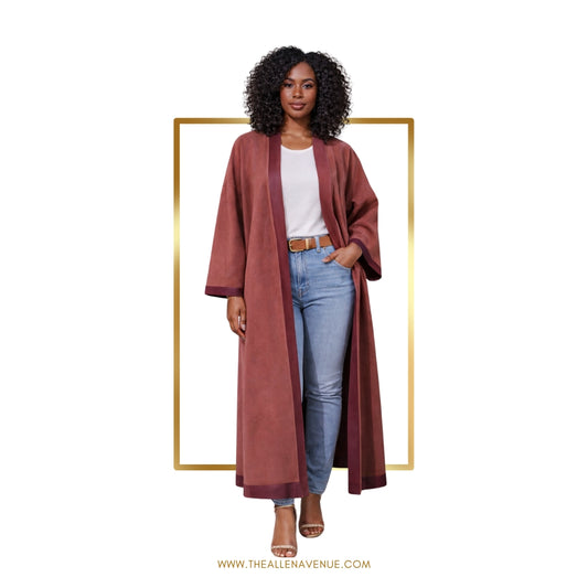 Rose Gold Suede Kimono