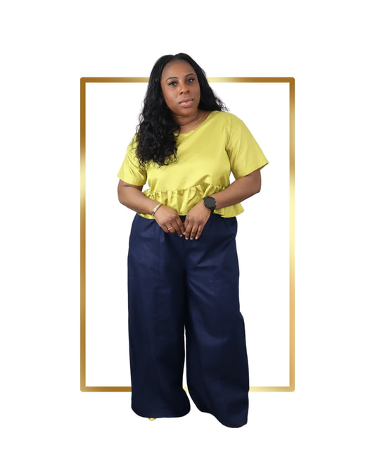 Midnight Muse High Waist Wide-Leg Pants