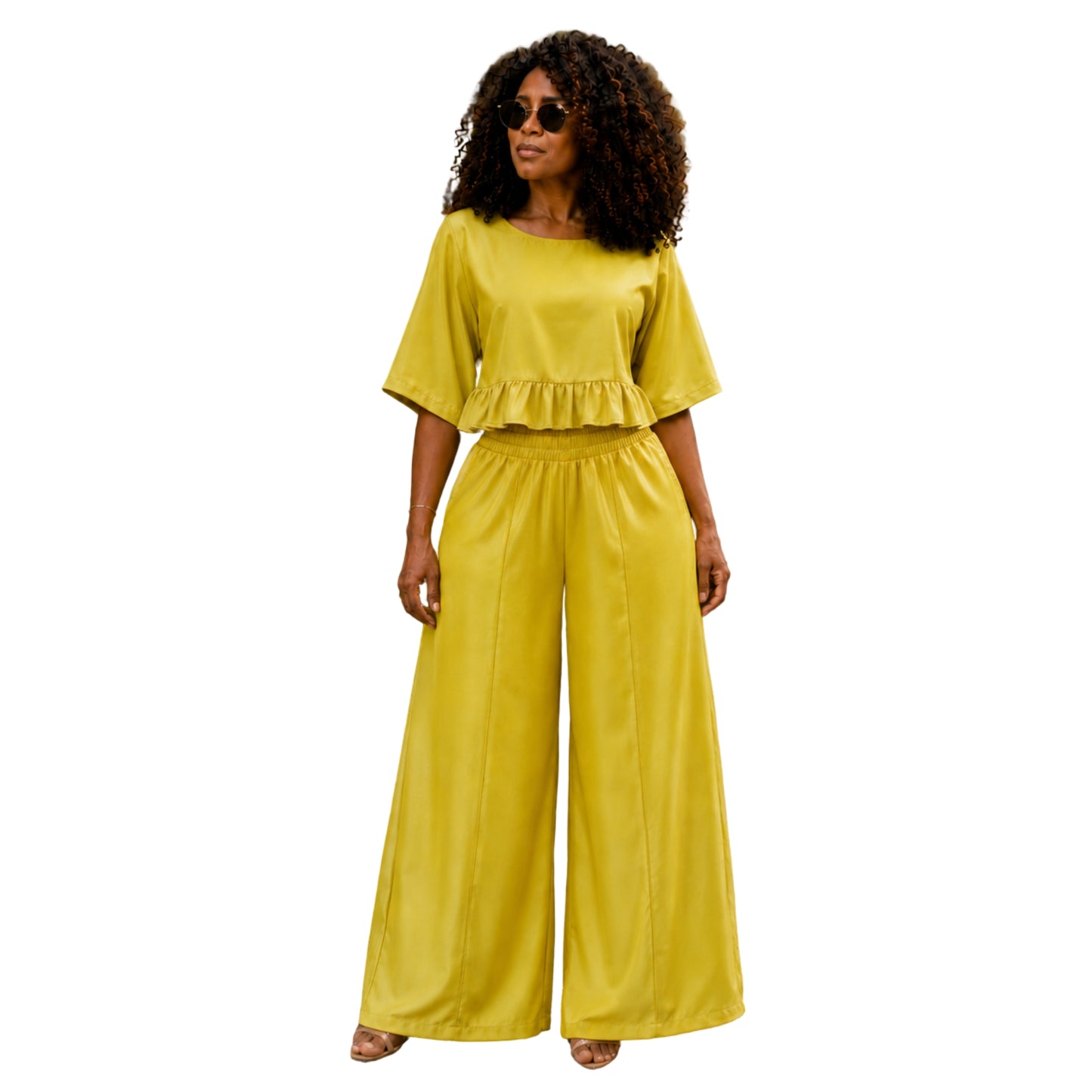 Golden Ray Matching Pants Set