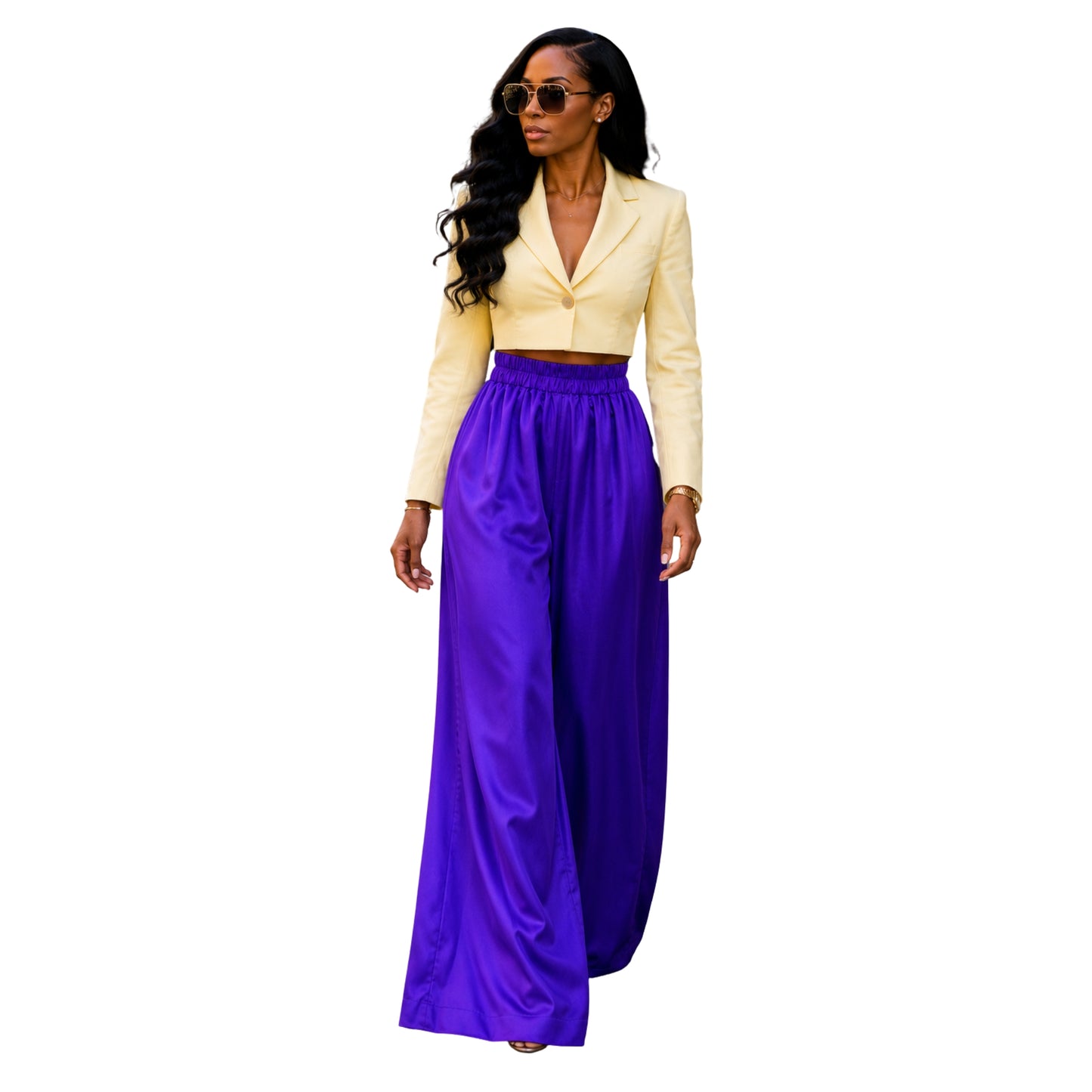 Purple Passion high waist, wide leg pants