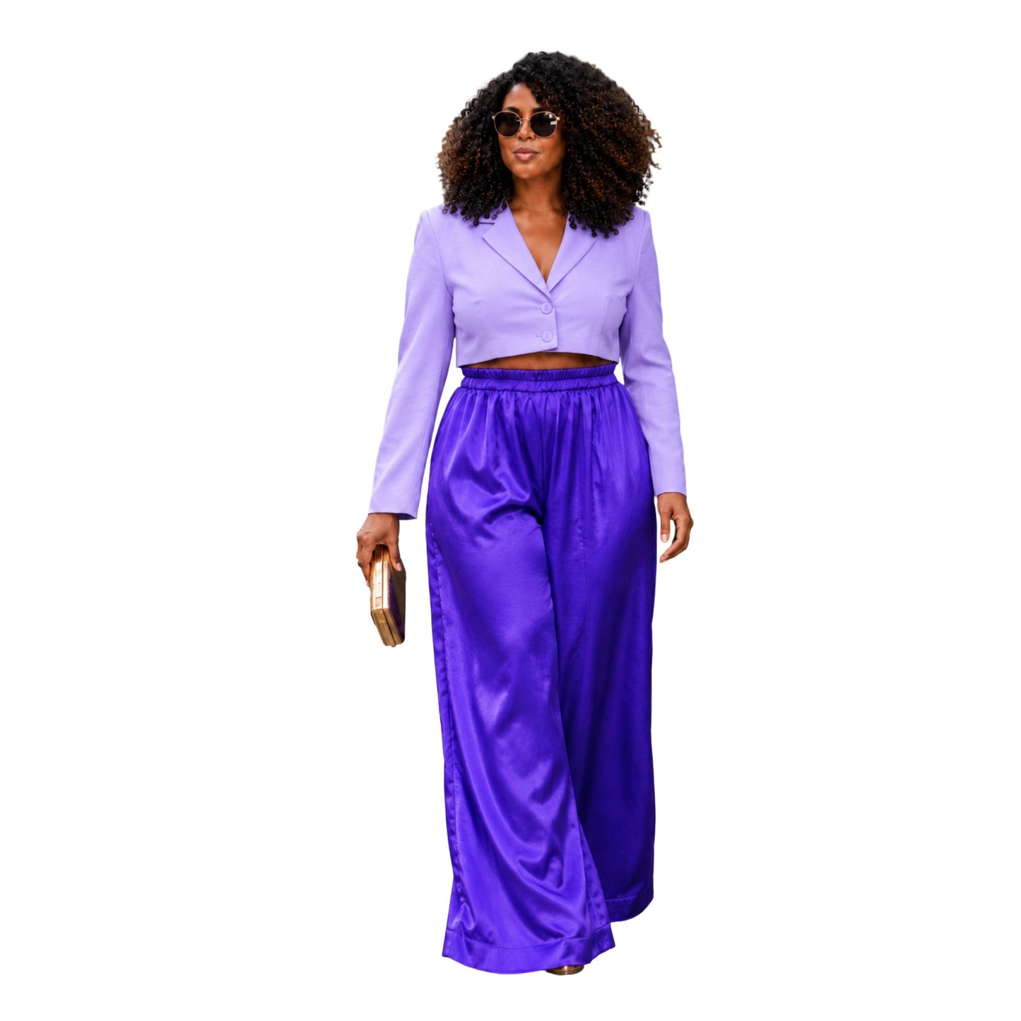 Purple Passion high waist, wide leg pants