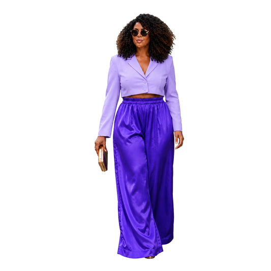 Purple Passion high waist, wide leg pants