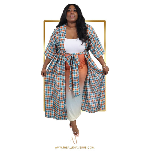 Tangerine & Tide Wrap Kimono Dress