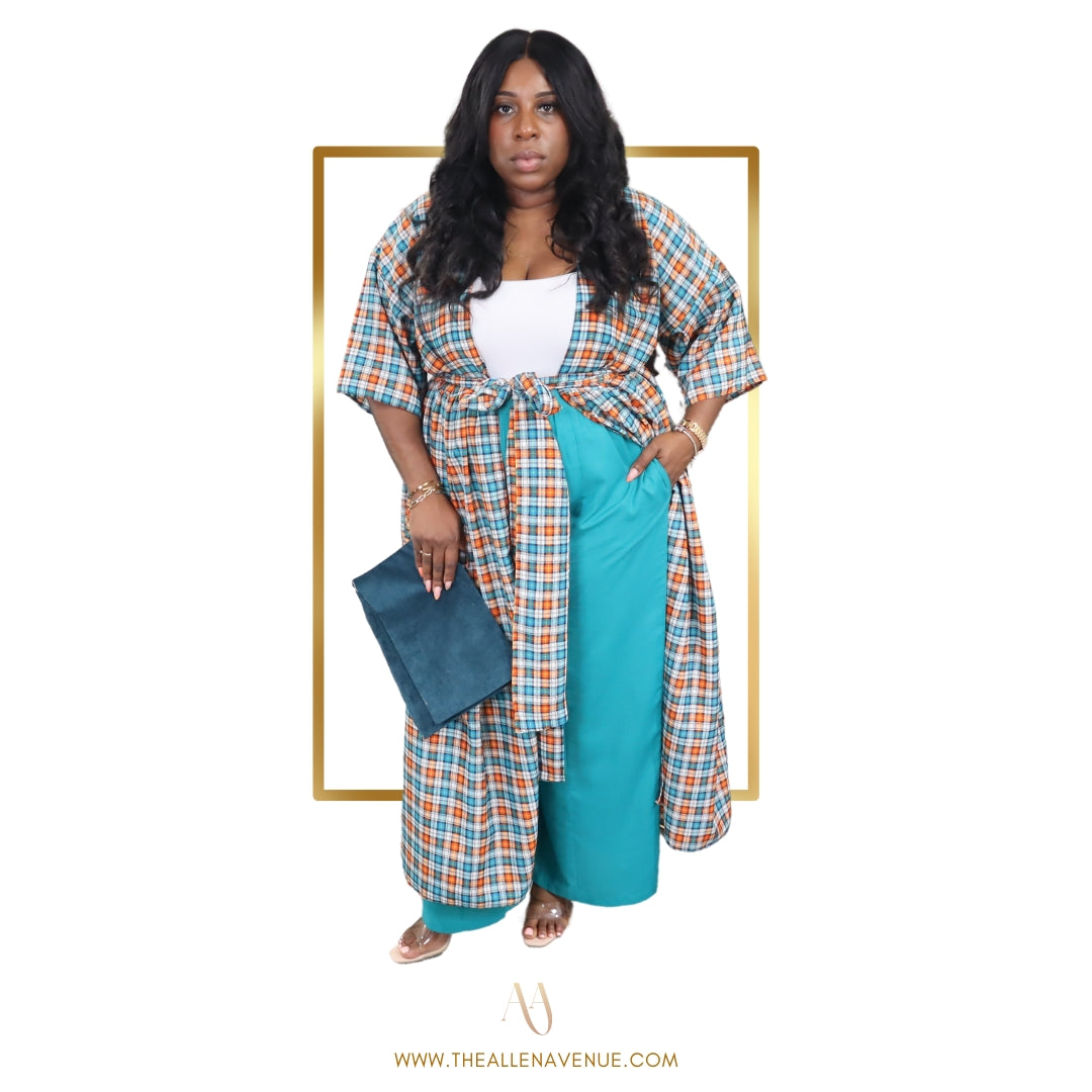 Tangerine & Tide Wrap Kimono Dress