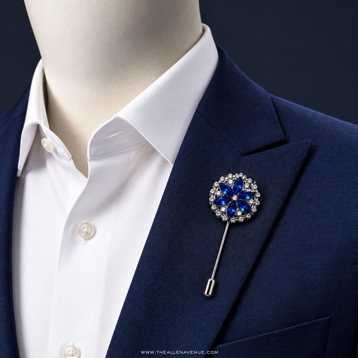 The Kesington Colbalt Lapel Pin